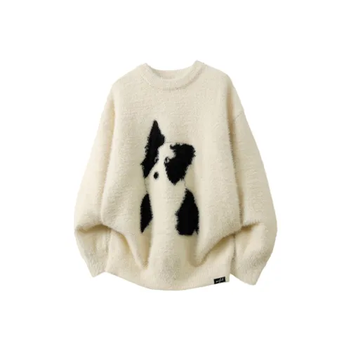 ZUOFEILI Ecru Unisex Трикотаж