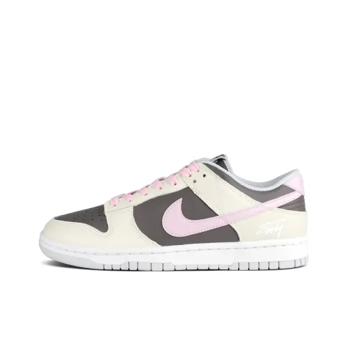 Nike Dunk Low Love Random Code Устойчивые к абразию Низкие Скейтборд Кроссовки Унисекс Бежево-розовые