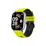 Светло-желтый, черный, ромбовый узор, двухцветный, силиконовый ремешок + черный соединитель