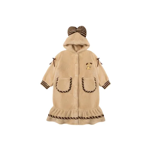 YUNPO Коричневый школьный возраст домашние халаты