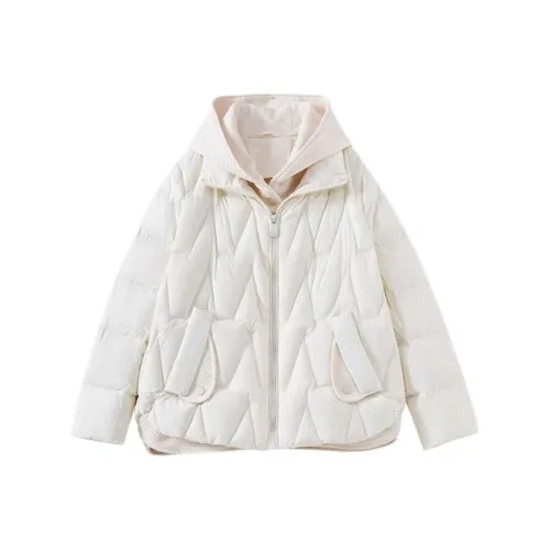 Белый Женский пуховик
