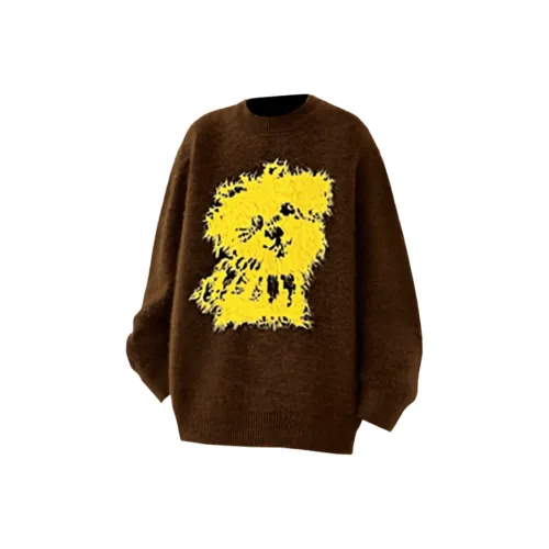 SNEIKLAU Кофе [Термический Щенок Вышивка] Унисекс Трикотаж