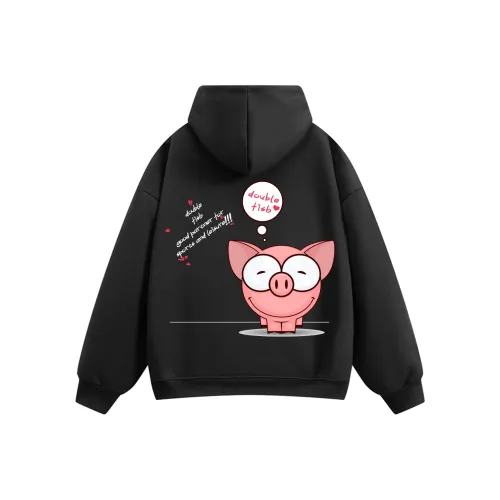 DOUBLE FISH Черный Унисекс Свитшоты