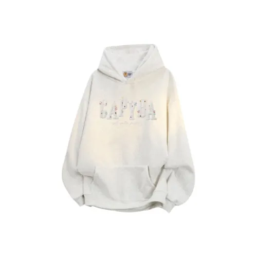 FTTHR Белый Серый Флисовая подкладка Унисекс Свитшоты