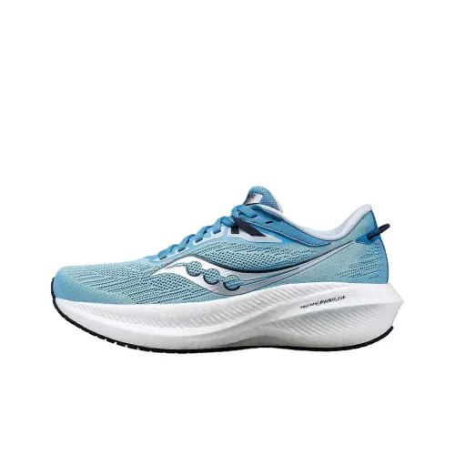 Saucony Triumph Victory 21 Нескользящий Легкий Низкий Топ Беговые кроссовки Женские Синие