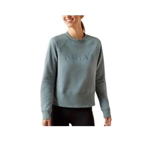 ARIAT Темно-циановый Женский Свитшот