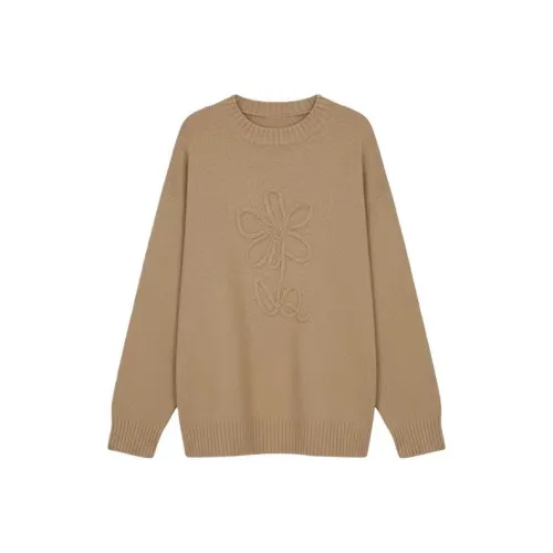 CDAYU Кофейный Свитер Женские Трикотаж