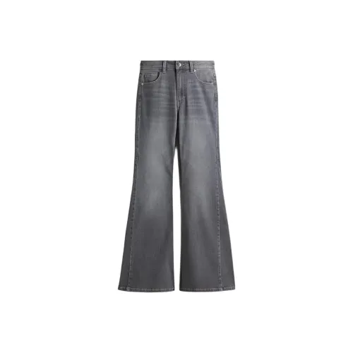 H M Мытые Серые Женские Джинсы