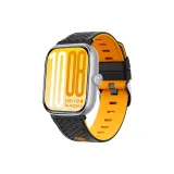 Черный Желтый-Ромб Узор Двухцветный Силиконовый Ремешок + Черный Соединитель