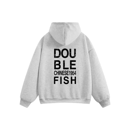 Двойная рыба Бело-серый вереск Унисекс Свитшоты