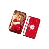 B2 Пряжа Рождество Украшение-Перчатка+Красная Железная Коробка