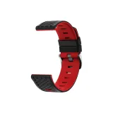 Чёрный Красный-Ромб Узор Двухцветный Кремниевый Ремешок