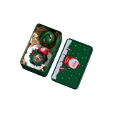 B4 Пряжа Рождество Украшение-Венок+Зеленая Железная Коробка