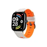 Starlight Orange-Ромб Узор Two-Tone Кремниевый Ремешок + Черный Интерфейс