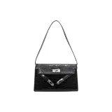 Крокодиловый узор, черный