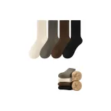 Белый + Серый + Темно-Кофейный + Черный [Утолщенный и Утепленный Кашемир] 4 упаковки