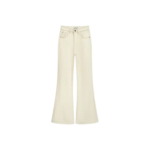 ЮЙЧЖАОЛИНЬ Бежевый Абрикос Женские Джинсы
