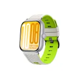 Starlight Зеленый-Ромб Узор Двухцветный Кремниевый Ремешок + Серебряный Соединение