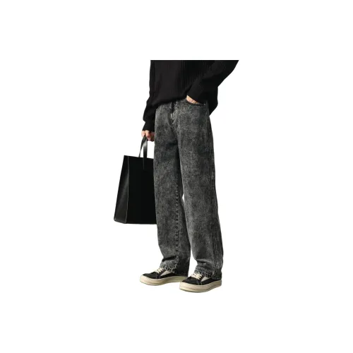 PANDA ADEVIL Черный Серый Цвет Унисекс Джинсы