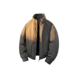 Серый хлопковый пуховик