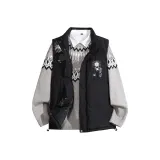 Black Vest + Light Gray Sweater  
Черный жилет + светло-серый свитер