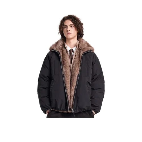 WILD LEADER Каменный Черный Унисекс Пуховики