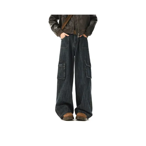 YONGYAN Blue Unisex Jeans YONGYAN Синий Унисекс Джинсы