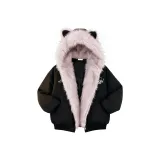 Чёрный Розовый (Хлопковый пуховик)