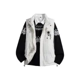 Экрю жилет + черный свитер