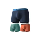 3-Пачка Подарочная Коробка Набор (Темно-синий + Серо-зеленый + Оранжево-красный) Эластичный Хлопок Спандекс/Антибактериальный Удобный