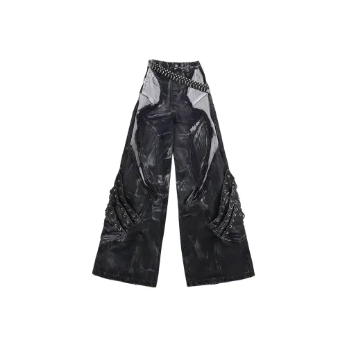 EIDOLON GRAIN Черные Женские Джинсы