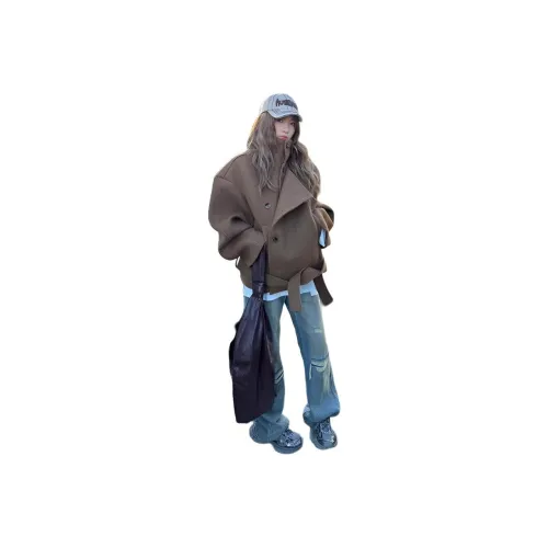 MORii Коричневый Женское Пальто