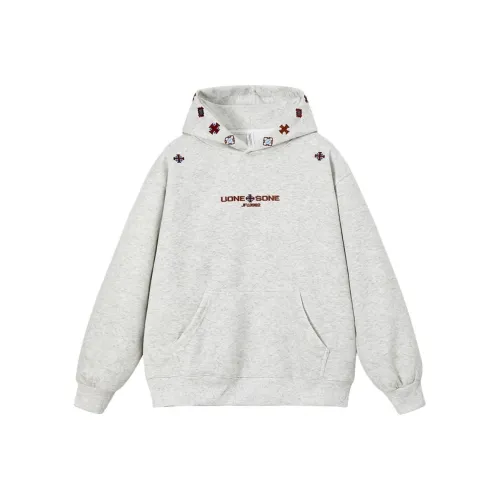 FTTHR Белый Серый Флисовая подкладка Унисекс Свитшоты