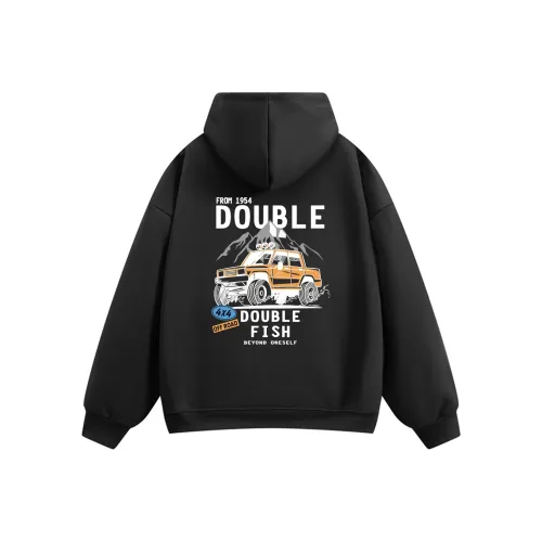 DOUBLE FISH Черный Унисекс Свитшоты