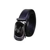 Серебряная пряжка, черный ремешок