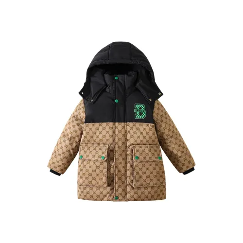 HEJIAGONG Хаки Kids Пуховики