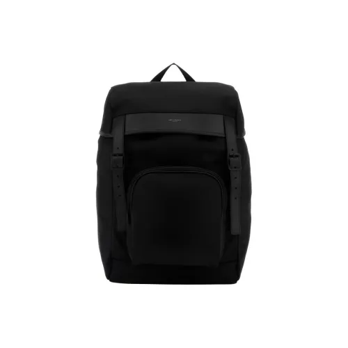 SAINT LAURENT Городской Рюкзак из ткани с кожаными вставками мужской черный