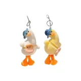 Наклённая голова утки, украшение - белый + жёлтый