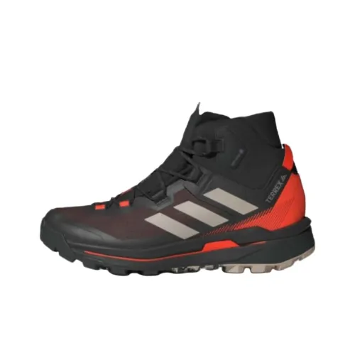adidas Terrex Skychaser Аbrasion Resistant Дышащий MID Топ Альпинизм Обувь Унисекс Черный Красный