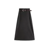 Чёрная длинная юбка