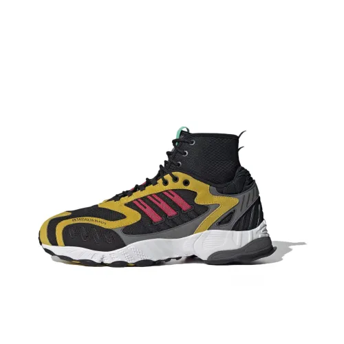 Adidas Originals Torsion TRDC MID Устойчивый к истиранию Высокий Топ Casual Мужской Черный Желтый