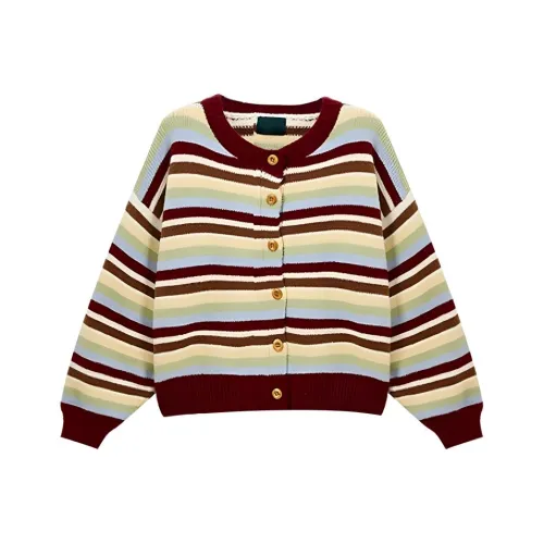 SUSANSAN Радужный Полосы Женская Трикотажная