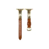 Коричневый с золотой застежкой