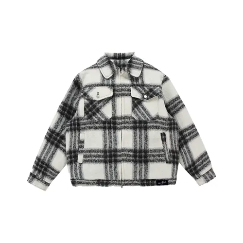 ZUOFEILI Черный Белый Клетка Унисекс Пуховики