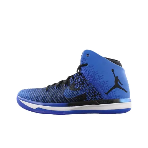 Jordan Air Джордан 31 Нескользящие Легкие Высокие Баскетбольные Кроссовки для Игры Мужские Синий Черный