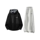 HWY082 Графитовый черный + HKZ155 Белый Фотиния серый