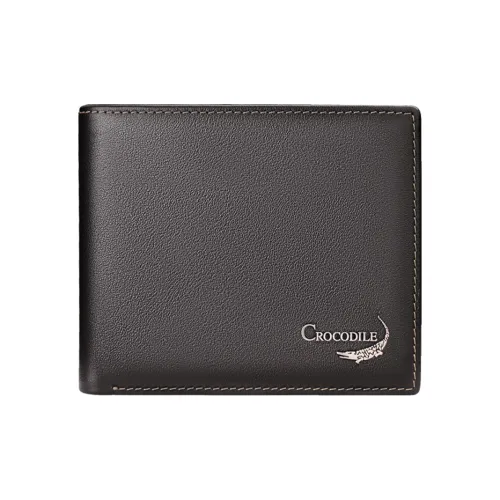 Крокодил Коровья кожа Кошелек Стандартный Мужской Кофе