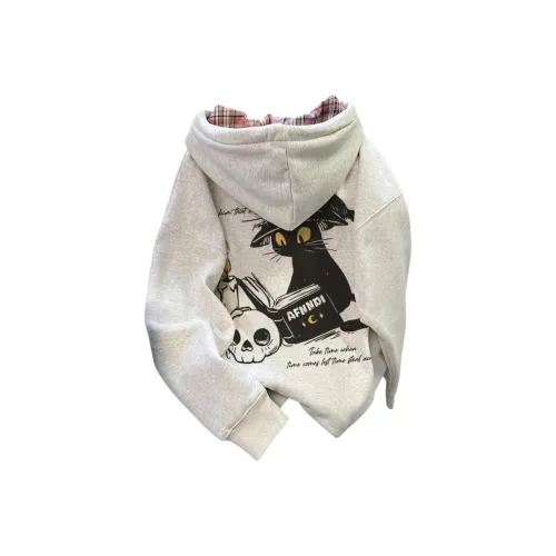 ONENINE34PM Белый Серый Розовый Клетка Мужской Свитшот