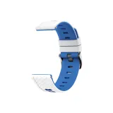 Белый, синий, ромб, узор, двухцветный, силиконовый ремешок