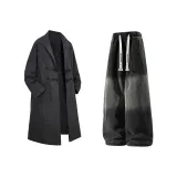 Серый + Черный Джинсы с Флисовой Подкладкой